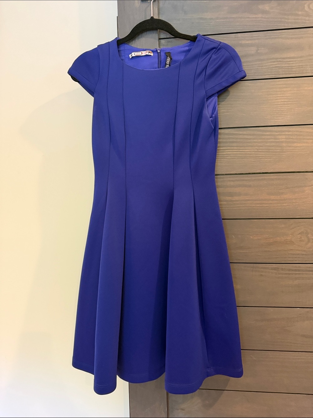 Yoana Baraschi Royal Blue Fit-and-Flare Dress
